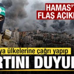 Hamas'tan son dakika açıklaması! Dünya ülkelerine çağrı yapıp şartını duyurdu