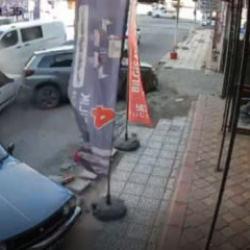 Malatya'da kamyonun 15 araca çarptığı kaza kamerada