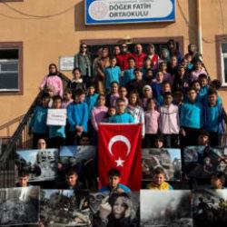 Küçük kalplerden büyük destek: Döğer Fatih Ortaokulu’ndan Gazze’ye umut bağışı