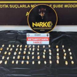 Midesinden 433 gram metamfetamin çıktı