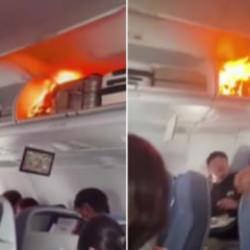 Havada panik! El bagajındaki batarya alev aldı, uçak acil iniş yaptı