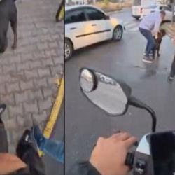 Ağızlıksız gezdirilen 'Rottweiler' dehşet saçtı! Önce kadına, sonra kuryeye saldırdı