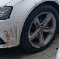 Araç tekerindeki kan polisi harekete geçirdi! Gerçek kısa sürede ortaya çıktı