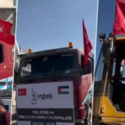 Gazze’nin bir şehrinde daha Türk bayrakları dalgalandı