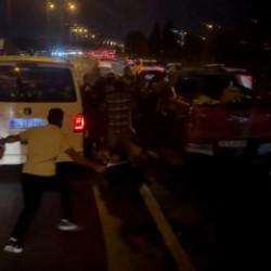 Trafikte kavgaya elektrikli testereyle girdi!