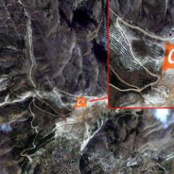 Ahır Dağı zirvesine işlenen T&uuml;rk bayrağı G&ouml;kt&uuml;rk-1 ile uzaydan g&ouml;r&uuml;nt&uuml;lendi