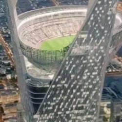 Çılgın proje tanıtıldı! Dünya Kupası 350 metre yüksekte oynanacak