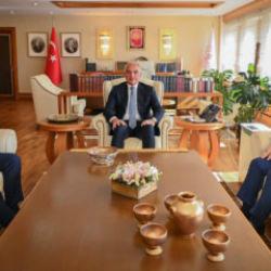RT&Uuml;K Başkanı Daniş ve T&uuml;rk Telekom CEO&rsquo;su Şahin, Bakan Ersoy&rsquo;u ziyaret etti