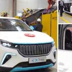 Cumhurbaşkanı Erdoğan törene Togg'un limuzin modeli ile geldi!