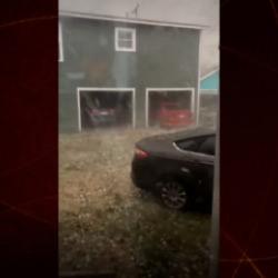 ABD'yi şiddetli dolu yağışı vurdu! G&ouml;r&uuml;nt&uuml;ler herkesi &uuml;rk&uuml;tt&uuml;