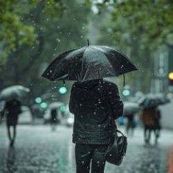 Meteoroloji ve AKOM uyarmıştı: Kuvvetli sağanak yağış başladı! Trafik durma noktasında