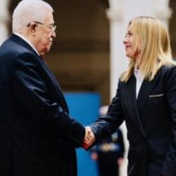 Meloni, Filistin Devlet Başkanı Abbas ile görüştü