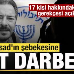 Mossad'ın şebekesine MİT darbesi! 17 kişi hakkındaki kararın gerekçesi açıklandı
