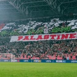 Samsunspor'dan Avrupa'da Filistin koreografisi!