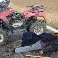 Aksaray&rsquo;da ATV ile takla atan yaşlı adam ağır yaralandı