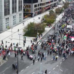 Belçika'da binlerce kişi Gazze'ye destek gösterisi düzenledi