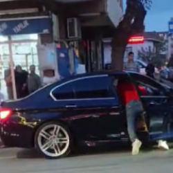 Cadde ortasında kan donduran görüntü! O anlar kamerada