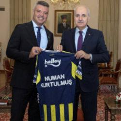 Fenerbahçe Başkanı Saran, TBMM Başkanı Kurtulmuş'u ziyaret etti