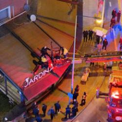 2'inci kattan d&uuml;şt&uuml;! Hayatını kafenin tentesi kurtardı