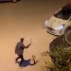 Drift atan maganda, tepki gösterenleri ezmeye çalıştı!