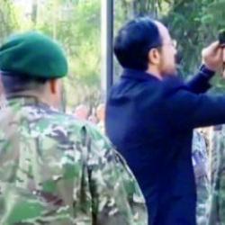 Provokatif askeri tören! Jet cevap: Türk iradesi karşısında karşılık bulamayacak