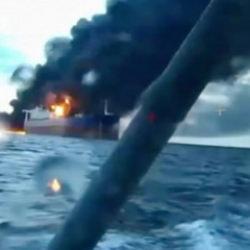 Karadeniz'deki geminin vurulma anı ortaya &ccedil;ıktı 