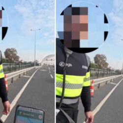 Avrasya Tüneli'nde motorcu ile görevli arasında tartışma