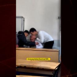 Lisede skandal g&ouml;r&uuml;nt&uuml;ler! &Ouml;ğretmenleriyle alay edip video &ccedil;ektiler