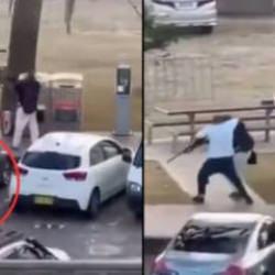 Avustralya'da kara pazar! Saldırganın &uuml;zerine atlayan kahraman adam kameralara yansıdı