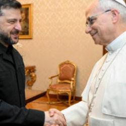 Volodimir Zelenskiy, Papa 14. Leo ile bir araya geldi