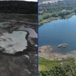 Arnavutk&ouml;y'de İBB'nin rehabilitasyon &ccedil;alışması yaptığı Mavi G&ouml;l yok oldu