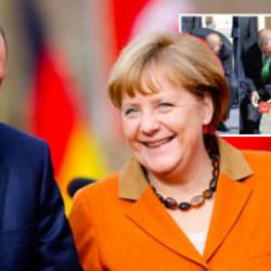 Erdoğan, Merkel'le bayrak anısını anlattı: Şaşkın şaşkın bana bakıp g&uuml;lmeye başladı