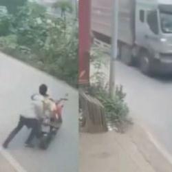 Vietnam&rsquo;da kan donduran olay: Trafik polisini kamyonun &ouml;n&uuml;ne itti