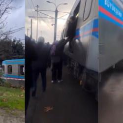 Topkapı İstasyonu'nda tramvay raydan &ccedil;ıktı! Yolcular tahliye edildi