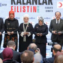 Emine Erdoğan: Filistin'de tek bir &ccedil;i&ccedil;ek bile solsa mutlaka sanata konu olmalıdır