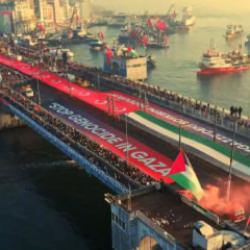 S&uuml;per Lig'in devlerinden Filistin i&ccedil;in Galata &ccedil;ağrısı! 'Gazze'yi Unutma'