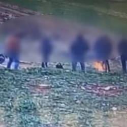 Uyuşturucu kullandığı iddia edilen 6 kişinin yere yığıldığı anlar g&uuml;venlik kamerasında