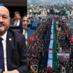 Resul Kurt: İstanbul'daki Gazze y&uuml;r&uuml;y&uuml;ş&uuml; t&uuml;m d&uuml;nyaya g&uuml;&ccedil;l&uuml; bir adalet &ccedil;ağrısı oldu