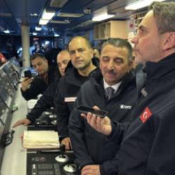 Cumhurbaşkanı Erdoğan, Yavuz Sondaj Gemisi &ccedil;alışanlarının yeni yılını kutladı