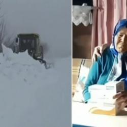 Kastamonu&rsquo;da karla kapanan k&ouml;y yolunda ila&ccedil; seferberliği! Ekipler harekete ge&ccedil;ti