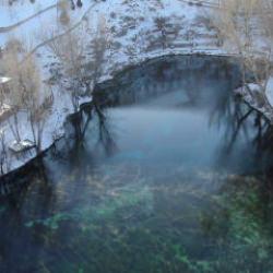 Sivas&rsquo;ta eksi 30 derecede donmayan turkuaz g&uuml;zellik: G&ouml;kpınar G&ouml;l&uuml;