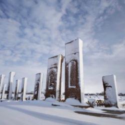 Tarihi yapılar karla b&uuml;t&uuml;nleşti! Ahlat&rsquo;tan manzaralar