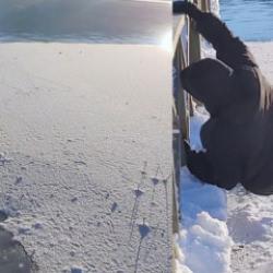 Abant G&ouml;l&uuml;'nde donmuş y&uuml;zeye &ccedil;ıkan gen&ccedil; &ouml;l&uuml;mden d&ouml;nd&uuml;