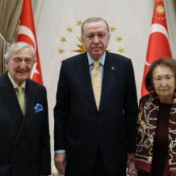 Cumhurbaşkanı Erdoğan, Rahmi Ko&ccedil; ve Semahat Arsel'i kabul etti