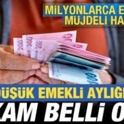 Milyonlarca emekliye m&uuml;jdeli haber: En d&uuml;ş&uuml;k emekli aylığı 20 bin liraya y&uuml;kseliyor