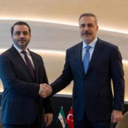 Son dakika...Bakan Fidan, Suriyeli mevkidaşı ile g&ouml;r&uuml;şt&uuml;!