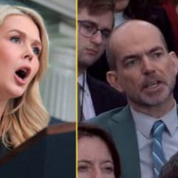 Beyaz Saray S&ouml;zc&uuml;s&uuml; Leavitt ile İngiliz muhabir arasında ICE tartışması