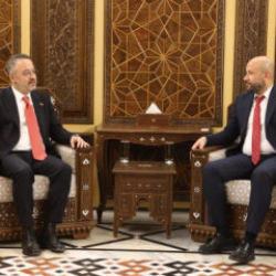 B&uuml;y&uuml;kel&ccedil;i Yılmaz'dan Suriye Acil Durum Bakanlığı'na ziyaret