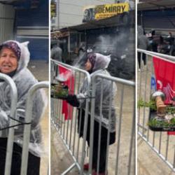 Hatay'da miting heyecanı kazaya neden oldu: T&uuml;ts&uuml; yakarken kendini yaktı