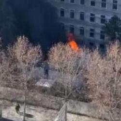 İ&ccedil;işleri Bakanlığı yerleşkesinde yangın